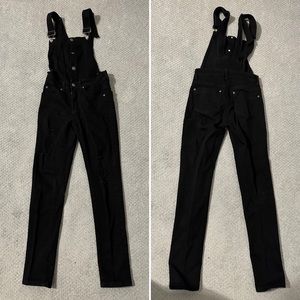 Black Denim Overalls | Women’s Overalls Cottagecore Western Distressed